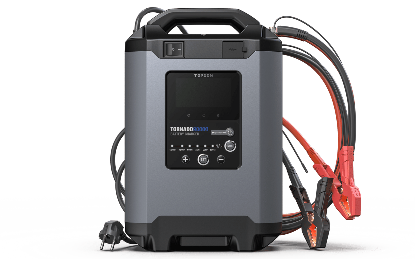TOPDON Tornado90000 – Chargeur Intelligent Pro 12V/24V (90A) | GreenMotor