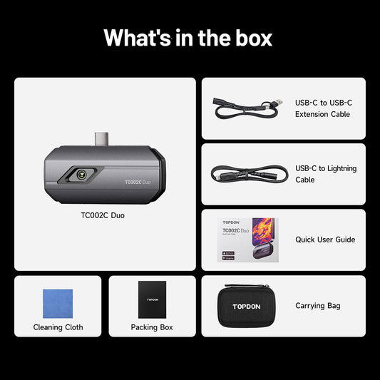 TOPDON TC002C Duo – Caméra thermique USB-C iOS & Android | GreenMotor