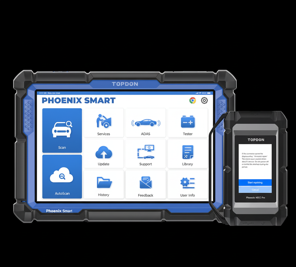 TOPDON Phoenix Smart – Scanner Diagnostic Multi-marques avec Programmation en Ligne