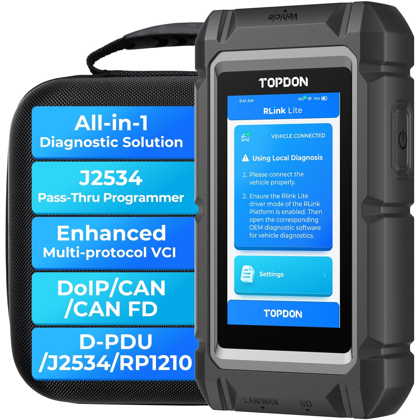 TOPDON RLink Lite – Interface Diagnostic OE-Level Multi-Marques | GreenMotor