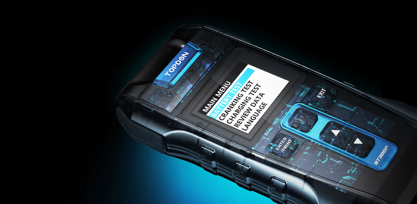 TOPDON BT300P – Testeur Batterie 12V avec Imprimante | GreenMotor