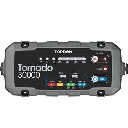 TOPDON Tornado30000 – Chargeur Intelligent 30A | GreenMotor