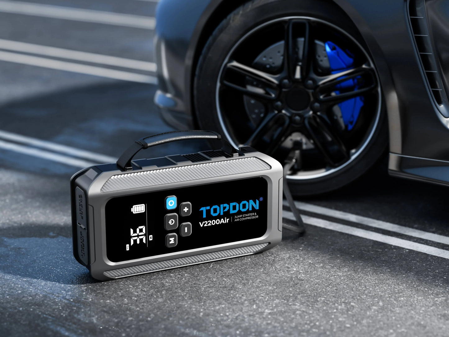 TOPDON V2200Air – Booster 2200A avec Compresseur & Power Bank PD45W | GreenMotor