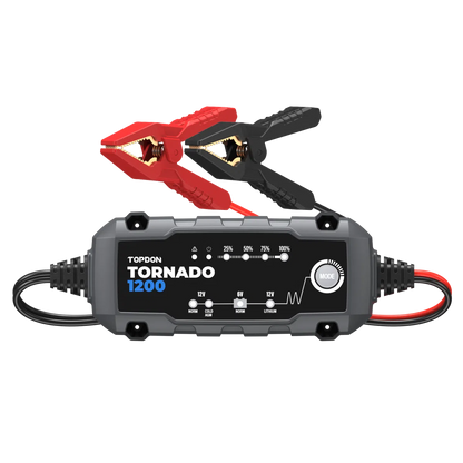 TOPDON Tornado1200 (T1A) – Chargeur Intelligent 6V/12V (10 étapes) | GreenMotor