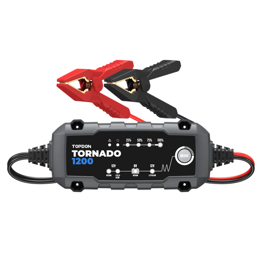 TOPDON Tornado1200 (T1A) – Chargeur Intelligent 6V/12V (10 étapes) | GreenMotor