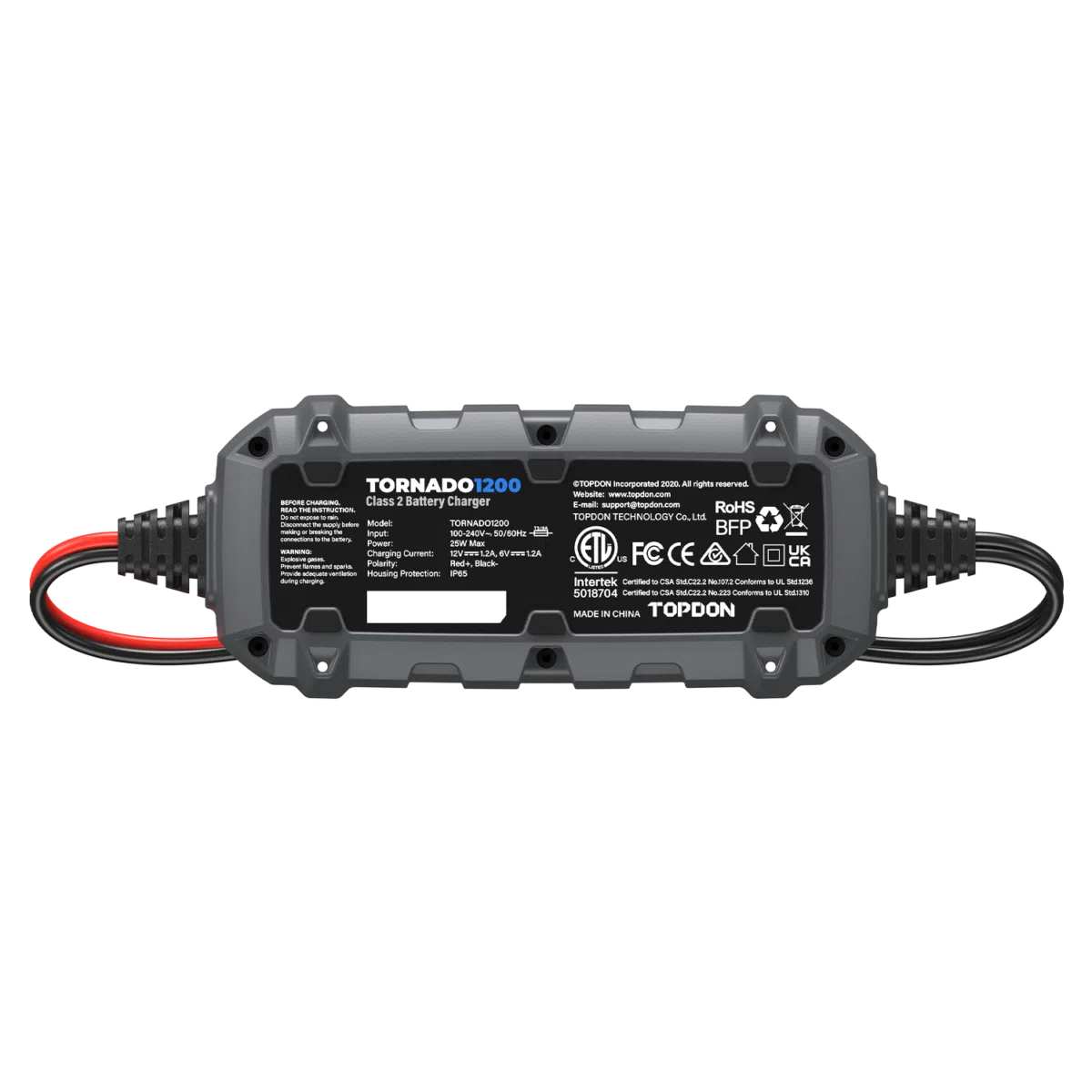 TOPDON Tornado1200 (T1A) – Chargeur Intelligent 6V/12V (10 étapes) | GreenMotor