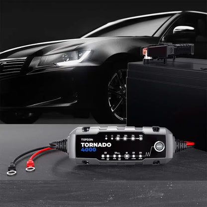 TOPDON Tornado 4000 (T4A) – Chargeur Intelligent 6V/12V & 12V Lithium | GreenMotor