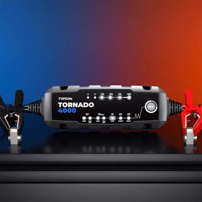 TOPDON Tornado 4000 (T4A) – Chargeur Intelligent 6V/12V & 12V Lithium | GreenMotor